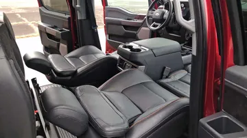 Ford F-250 seat covers shown in a real-world setting
