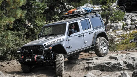 Jeep Wrangler on an off-road trail
