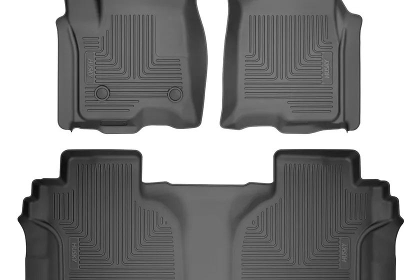 Husky Liners Weatherbeater black 3-piece floor mat set for a 2015-2026 Ford F-150 SuperCrew