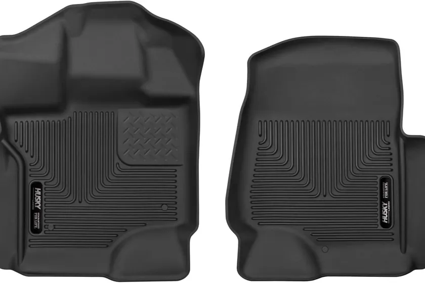 Husky Liners X-act Contour black floor mats with raised edges for a 2015-2026 Ford F-150 SuperCrew