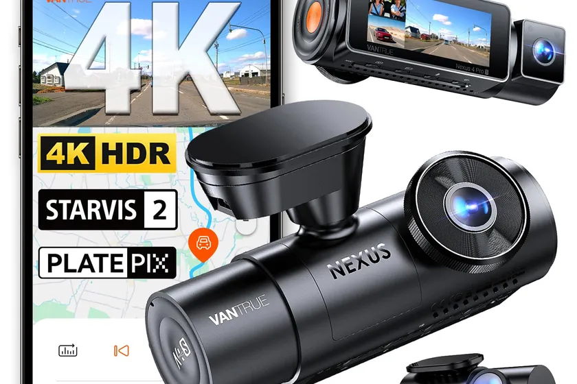 Vantrue N4 Pro S three channel dash cam with rear camera and interior lens